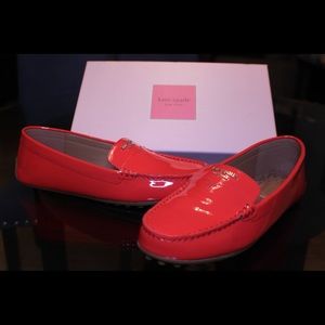 Kate Spade Patent Deck Loafers sz 8